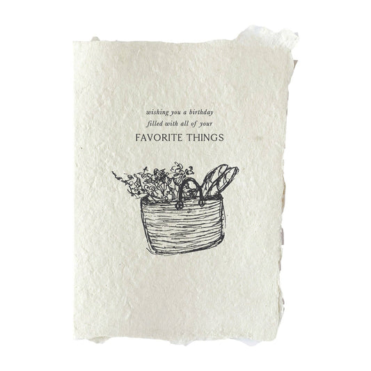 farmette - Happy birthday basket card