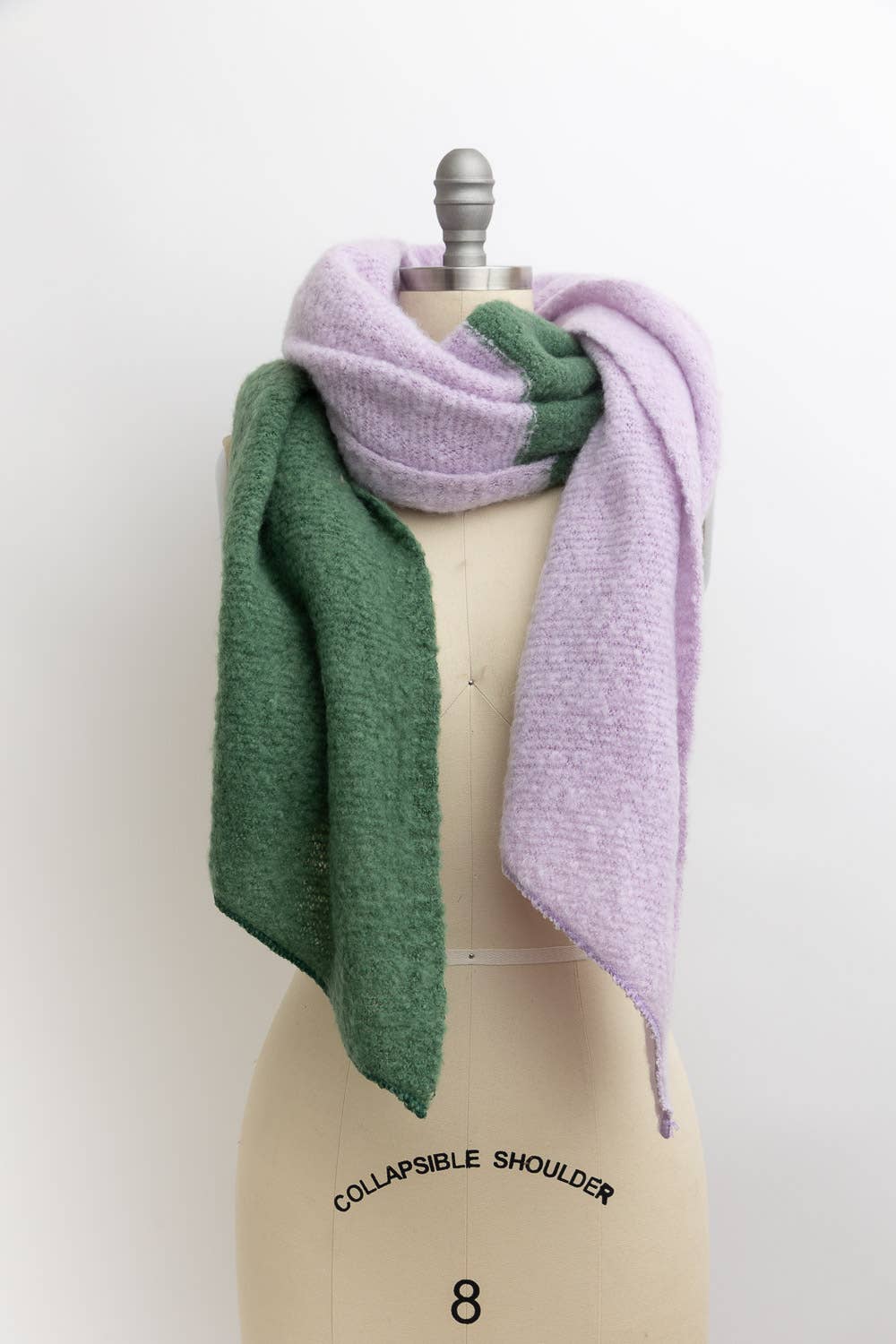 Leto Accessories - Trendy Cozy Colorblock Scarf – Double-Tone Comfort